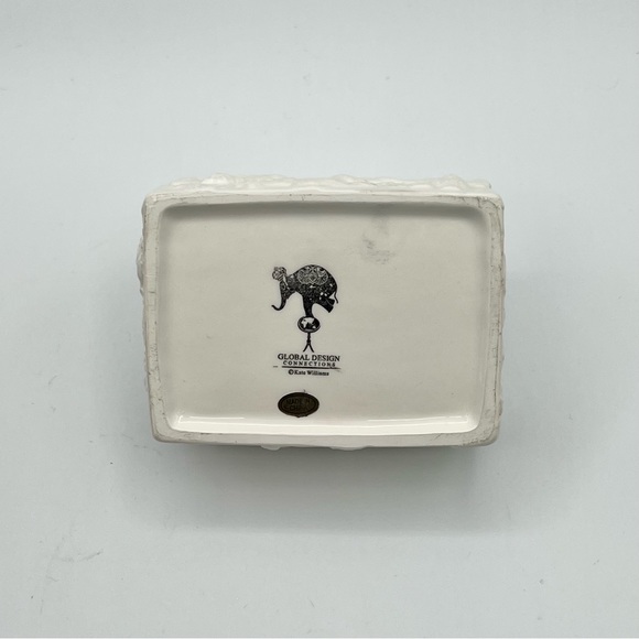 Bunny Rabbit Trinket Box Ducks Chicks Lambs Flowers Global Design Kate Williams - Picture 11 of 16